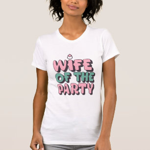 Ehefrau des Party - Akzente Frauen auf dem Diamant T-Shirt