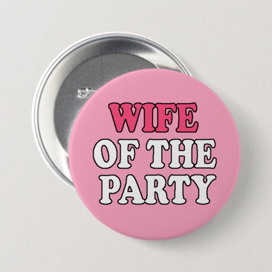 Ehefrau des Party Bachelorette Button (Vorne & Hinten)