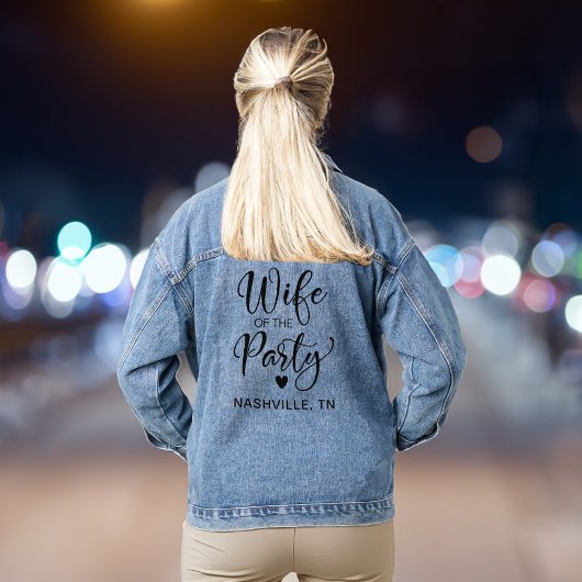 Ehefrau des Party Nashville Junggeselinnen-Abschie Jeansjacke