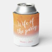 Ehefrau des Party Orange Glitzer Bachelorette Dosenkühler (Kanne Rückseite)