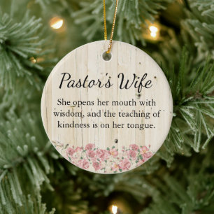 Ehefrau des Pastors Keramik Ornament