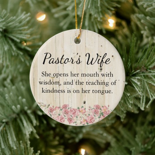 Ehefrau des Pastors Keramik Ornament (Baum)