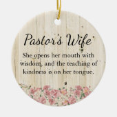 Ehefrau des Pastors Keramik Ornament (Vorne)