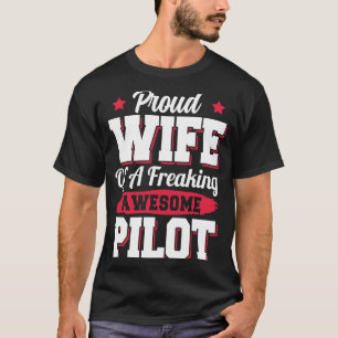 Ehefrau des Piloten für Fluglehrer T-Shirt