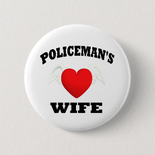 Ehefrau des Polizisten Button