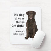 Ehefrau des Schokoladen-Labrador-V. Mousepad (Mit Mouse)