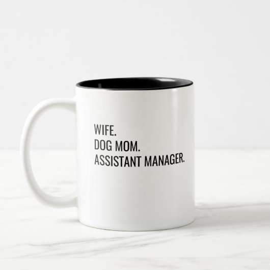 Ehefrau Dog Mama Assistant Manager Zweifarbige Tasse (Links)