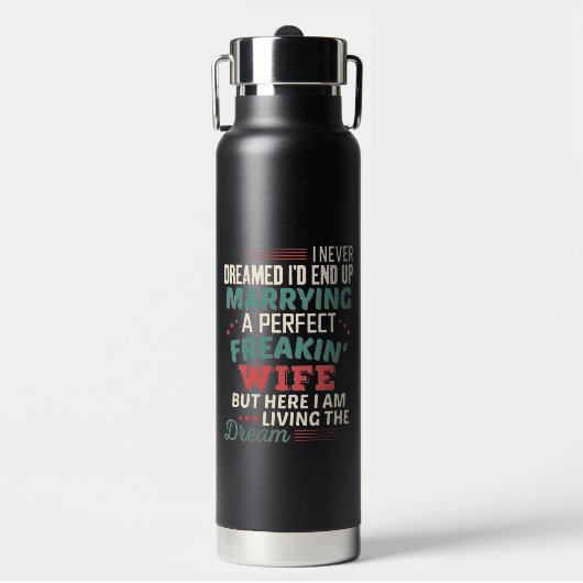 Ehefrau Ehemann Benutzerdefiniert Sarkastisch Perf Trinkflasche (Vorderseite)