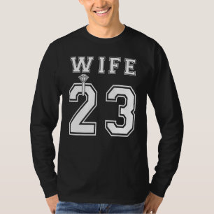 Ehefrau Ehemann Matching 2023 Verlobungsfeier Hoch T-Shirt