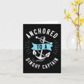 Ehefrau einer Dinghy Captain Funny Boating Cre Karte (Gelbe Blume)