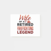 Ehefrau eines Feuerwehrmanns Post-it Klebezettel (Vorderseite)