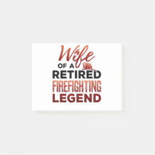 Ehefrau eines Feuerwehrmanns Post-it Klebezettel