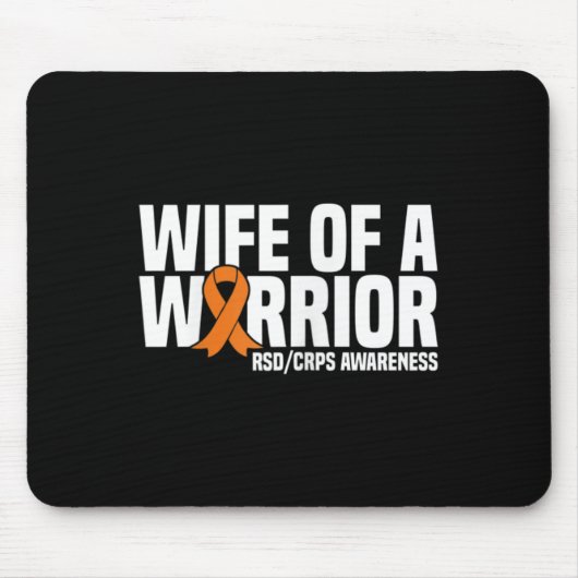 Ehefrau eines Kriegers Orange Ribbon Rsdcrps Bewus Mousepad (Vorne)
