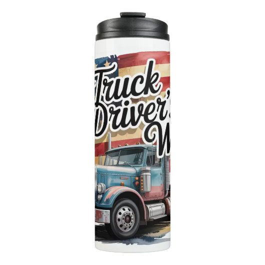 Ehefrau eines LKW-Fahrers Kunst Thermosbecher (Vorderseite)