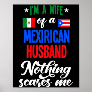 Ehefrau eines mexikanischen Ehemanns puerto-ricani Poster