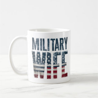 Ehefrau eines Militärangehörigen patriotisch rot, Kaffeetasse