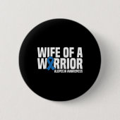 Ehefrau eines Warrior Blue Ribbon Alopezie Bewusst Button (Vorderseite)