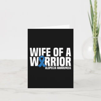 Ehefrau eines Warrior Blue Ribbon Alopezie Bewusst Karte