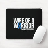 Ehefrau eines Warrior Blue Ribbon Alopezie Bewusst Mousepad (Mit Mouse)