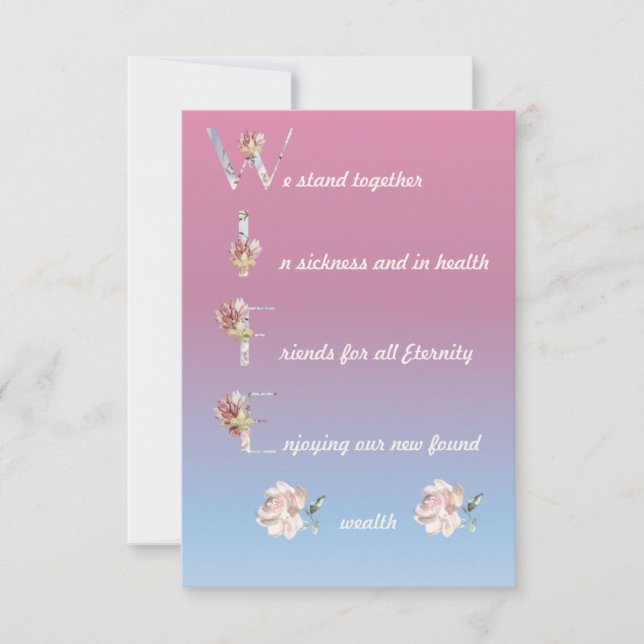 Ehefrau Einzigartiger Kartenhalter (Vorderseite)