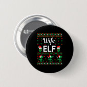 Ehefrau elf Weihnachtssüßer Button (Vorne & Hinten)
