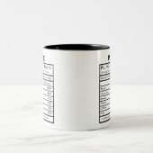 Ehefrau Ernährungsstatistik lustig Zweifarbige Tasse (Mittel)