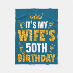 Ehefrau es ist der 50. Geburtstag meiner Frau 1975 Fleecedecke