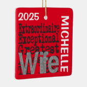 Ehefrau Extraordinaire CUSTOM Keramikornament (Rechts)