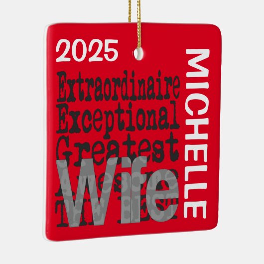 Ehefrau Extraordinaire CUSTOM Keramikornament (Rechts)