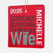 Ehefrau Extraordinaire CUSTOM Keramikornament (Links)