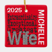 Ehefrau Extraordinaire CUSTOM Keramikornament (Vorderseite)