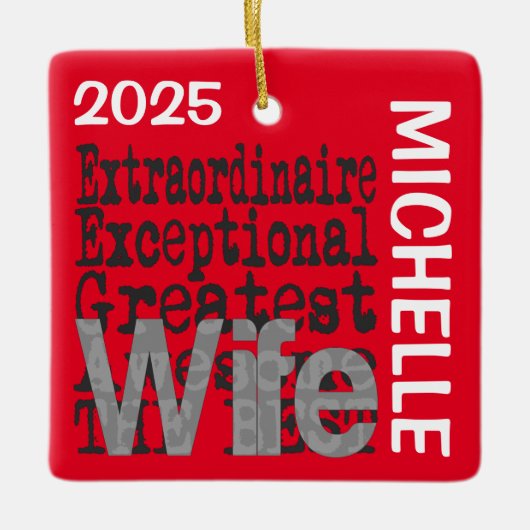 Ehefrau Extraordinaire CUSTOM Keramikornament (Vorderseite)