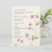 Ehefrau Farewell Military Pink Digitale Einladung (Stehend Vorderseite)