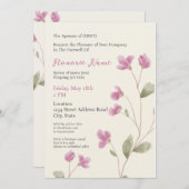 Ehefrau Farewell Military Pink Digitale Einladung (Vorne/Hinten)