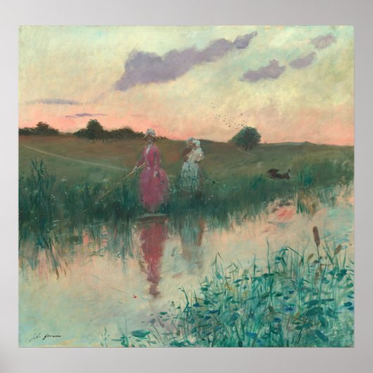 Ehefrau Fishing des Künstlers - Jean-Louis Forain  Poster (Vorne)