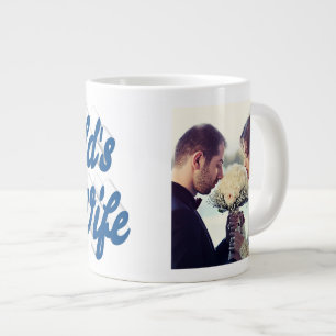 Ehefrau Foto blau große Kaffeetasse Jumbo-Tasse