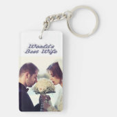 Ehefrau Foto grau Schlüsselanhänger (Rückseite)