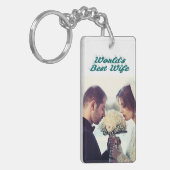 Ehefrau Foto grün Schlüsselanhänger (Vorderseite links)