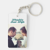 Ehefrau Foto grün Schlüsselanhänger (Rückseite)