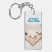 Ehefrau Foto Himmel blau Schlüsselanhänger (Vorderseite links)