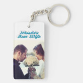 Ehefrau Foto Himmel blau Schlüsselanhänger (Rückseite)