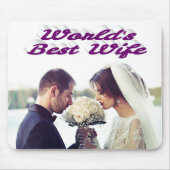 Ehefrau Foto lila Mousepad (Vorne)