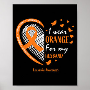 Ehefrau Frauen ich trage Orange für meine Muskelsc Poster