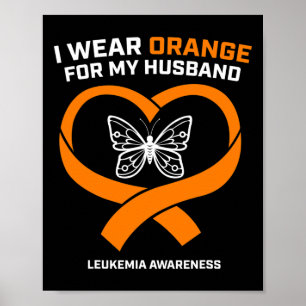 Ehefrau Frauen ich trage Orange für meine Muskelsc Poster
