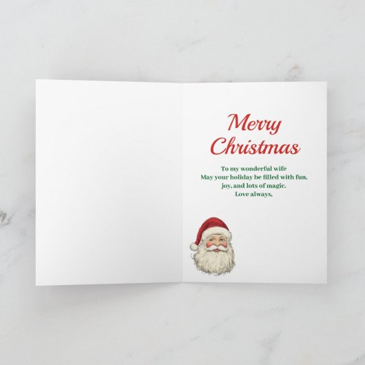 Ehefrau Frohe Weihnachten (Innenseite)