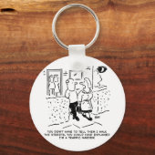 Ehefrau führt die Straßen als Verkehr. Funny Carto Schlüsselanhänger (Vorderseite)
