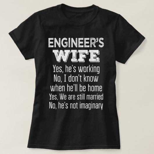 Ehefrau Funny Wedding Anniversary T-Shirt (Design vorne)