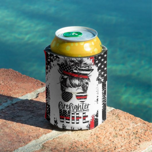 Ehefrau für Feuerwehrmänner - Patriotisch und lang Dosenkühler (In Situ Pool)