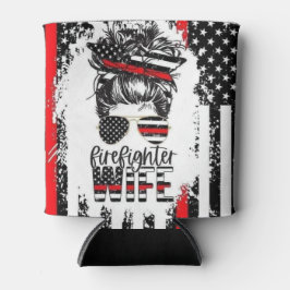 Ehefrau für Feuerwehrmänner - Patriotisch und lang Dosenkühler