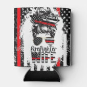 Ehefrau für Feuerwehrmänner - Patriotisch und lang Dosenkühler (Rückseite)